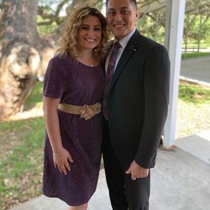 Purple with sequence vintage dress